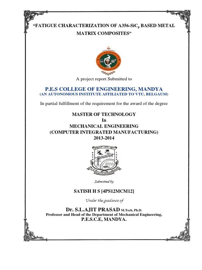 Project Report Composite Material Alloy