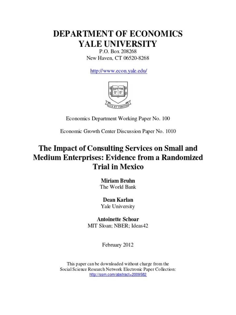Department of Economics Yale University PDF Profit (Accounting