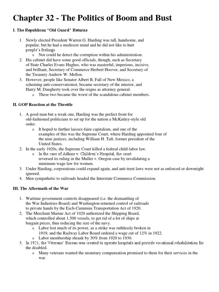 An American Pageant(13th Edition) Chapter 32 Outline The Politics of