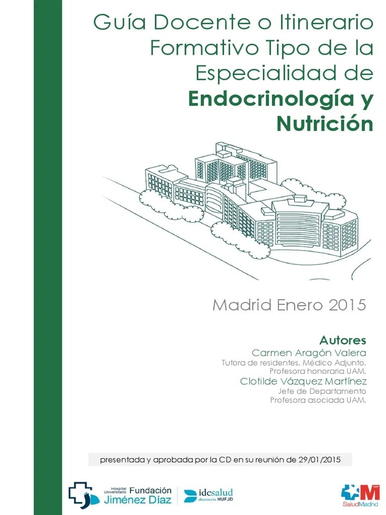 GUIA DOCENTE TIPO Endocrinología y Nutrición 2015