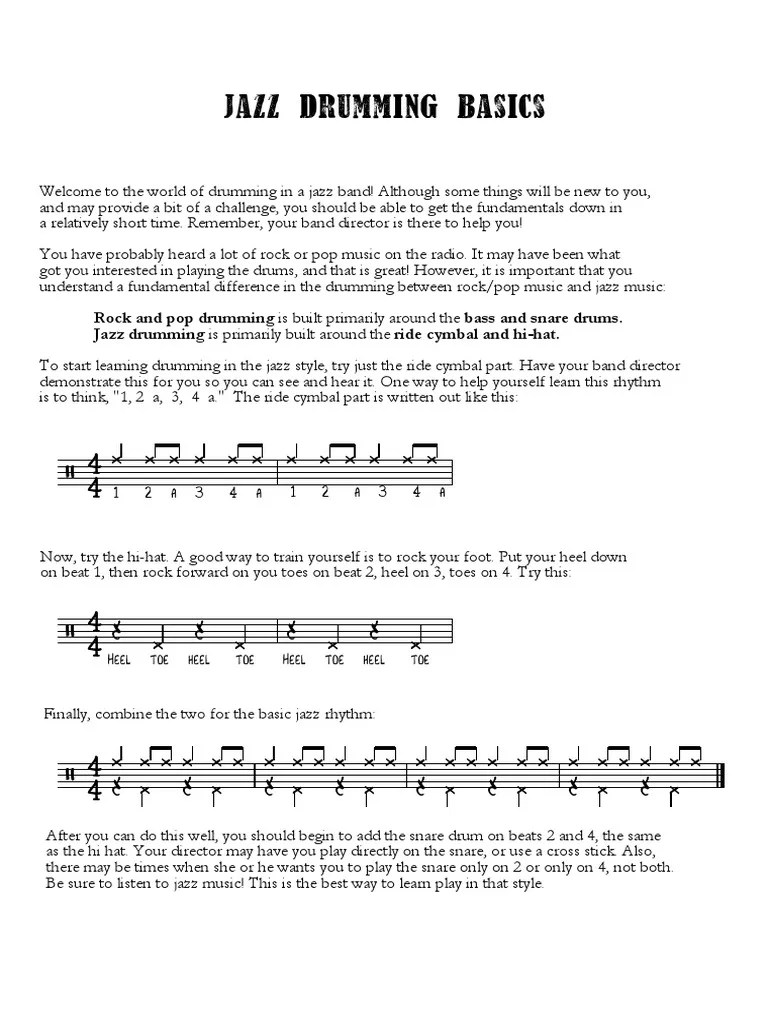 Jazz Drum Basics PDF