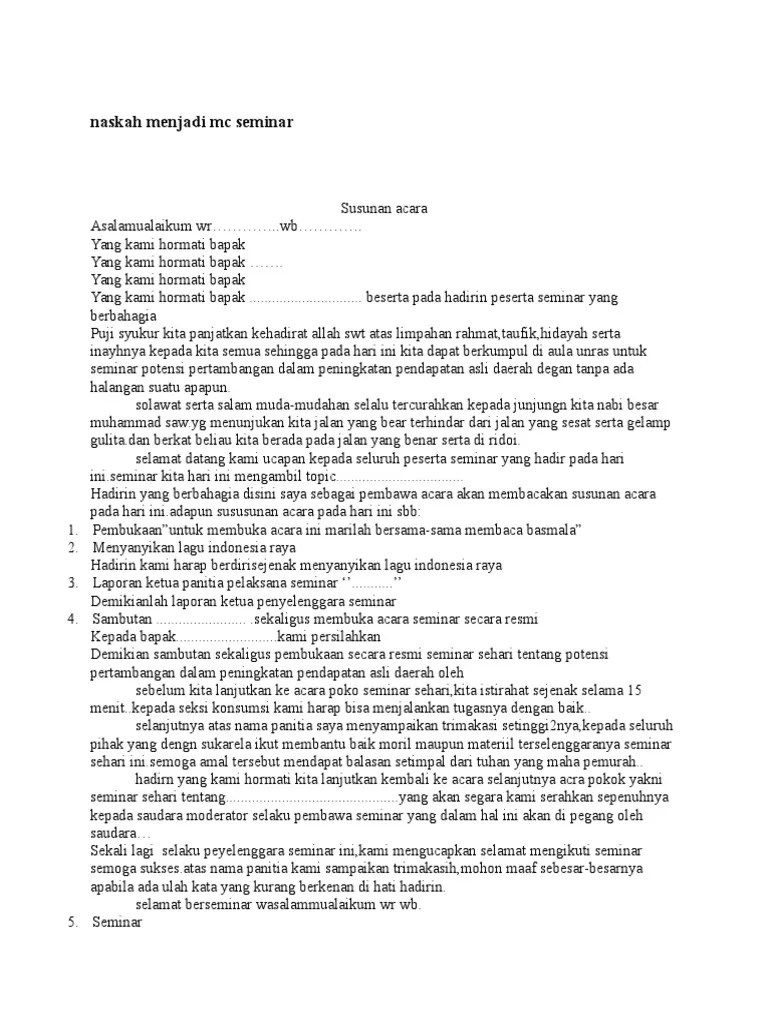 66+ Contoh Teks Mc Webinar