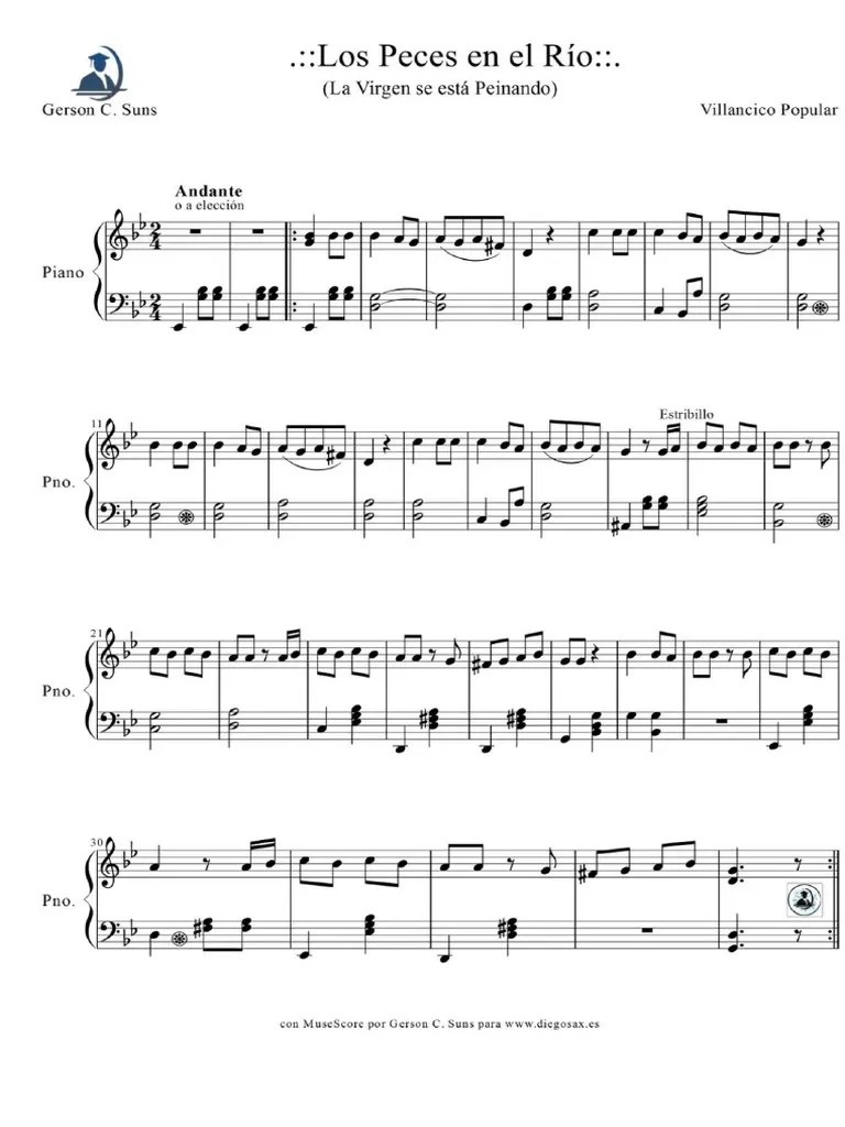 Los Peces en El Rio (Piano)
