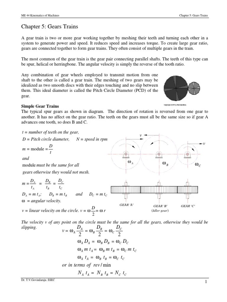 Epicyclic Gear Train PDF