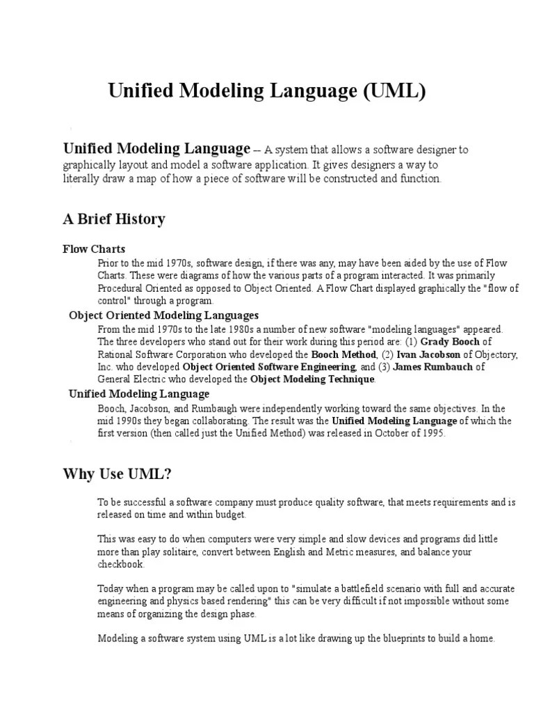 Unified Modeling Language Building Blocks | PDF | Class (Computer