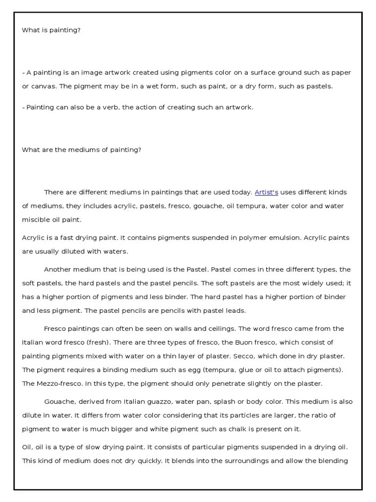 What Is Painting PDF Paintings Impressionism