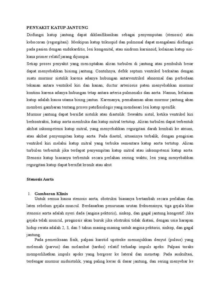 Stenosis Aorta Dan Regurgitasi