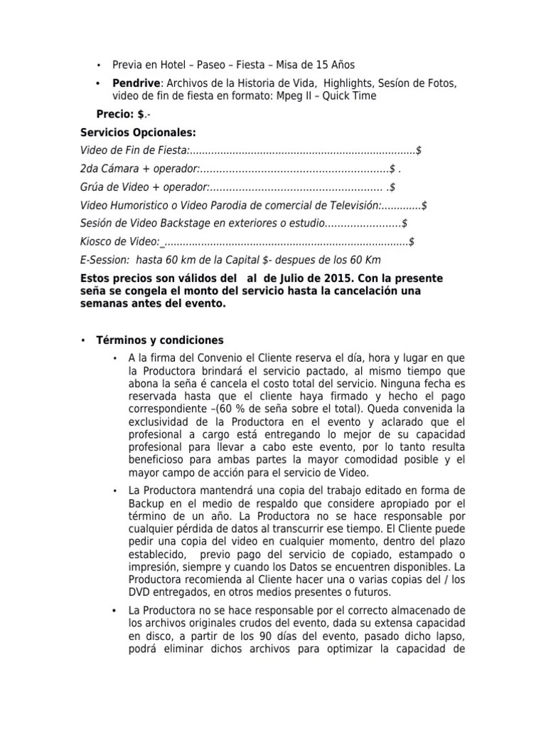contrato de servicio de fotografia Copia de seguridad Informática y