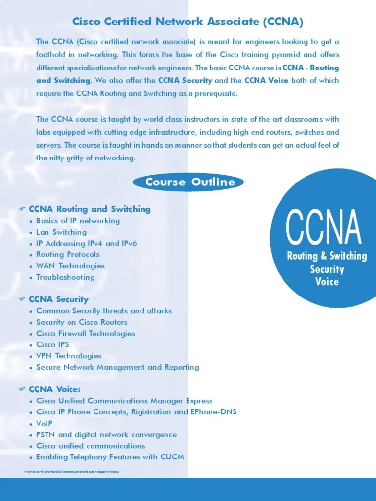 CCNA Routing & Switching Course Curriculum PDF Cisco Certifications