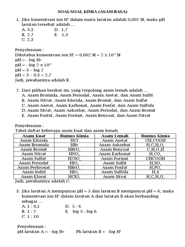 Soal Kimia | PDF