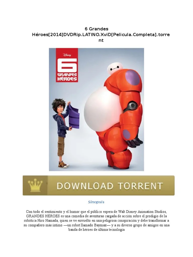 6 Grandes Heroes 2014 DVDRip.latiNO.xvid .Torrent