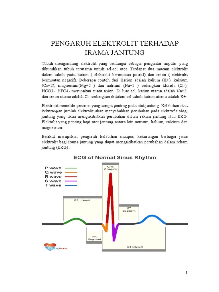 Pengaruh Elektrolit Terhadap Detak Jantung Pada Gambaran EKG