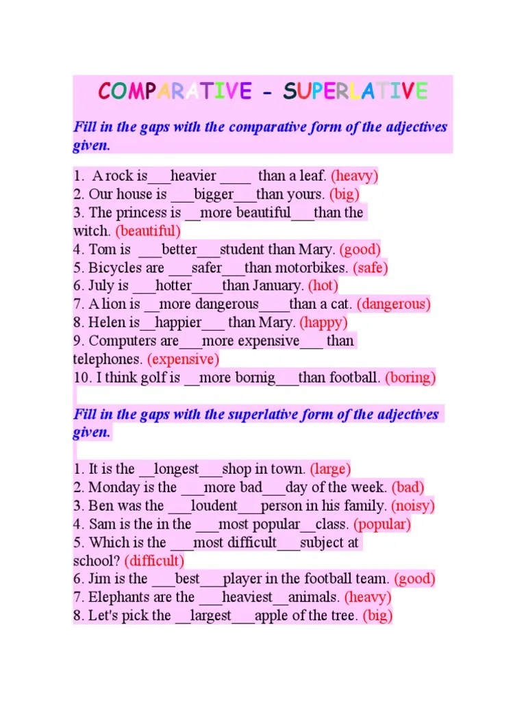 Work Superlatives Grammar Language Mechanics