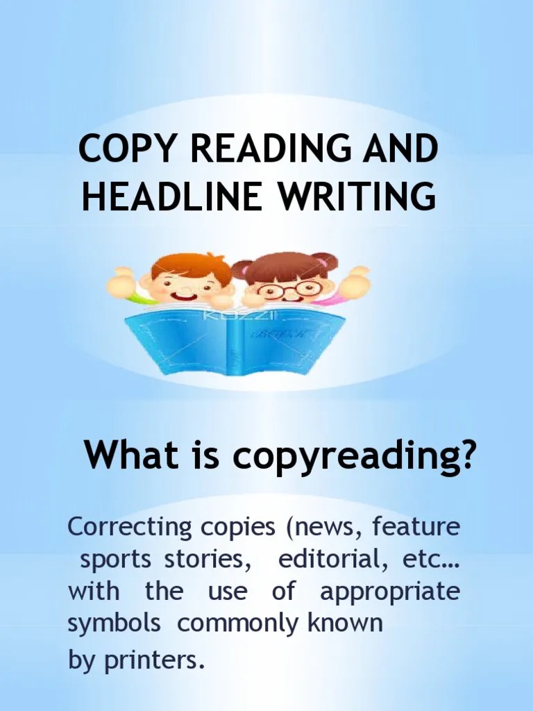 Copy Reading and Headline Writing PDF Editing Ellipsis