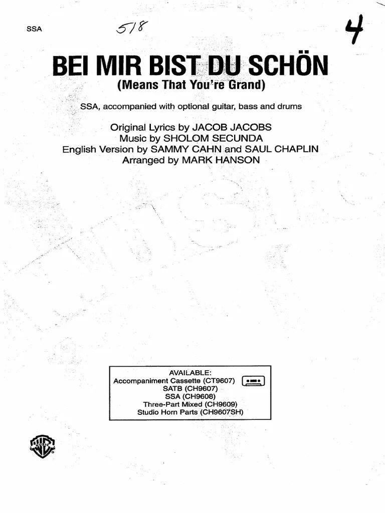 Bei Mir Bist Du Schon