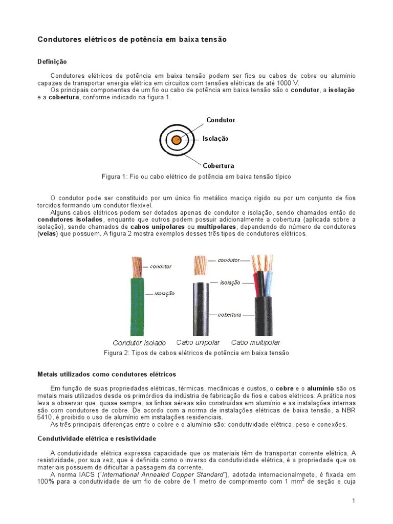 teoria condutores elétricos Condutor Elétrico Resistividade