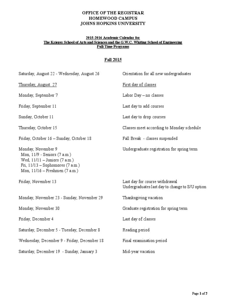 JHU 20152016 Academic Calendar PDF(06)