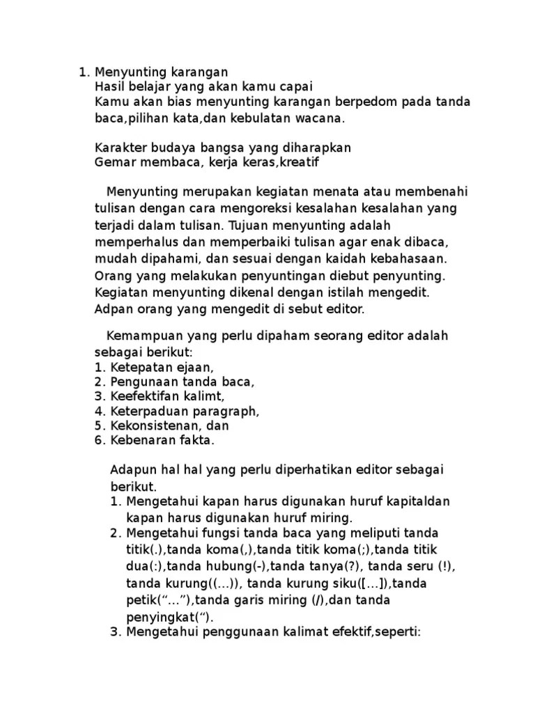 Menyunting Karangan | PDF