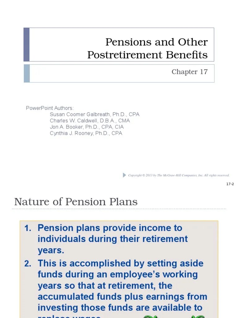 Chapter 17 Defined Benefit Pension Plan Pension