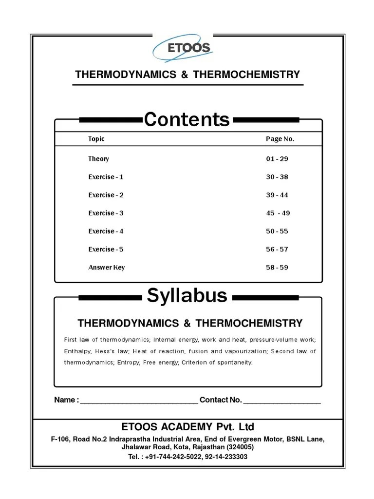 Thermodynamics Heat Capacity Heat
