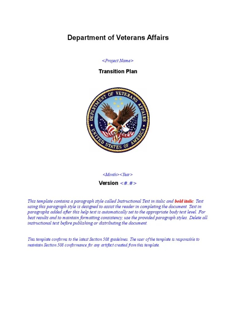Transition Plan Template Help Desk Service Level Agreement