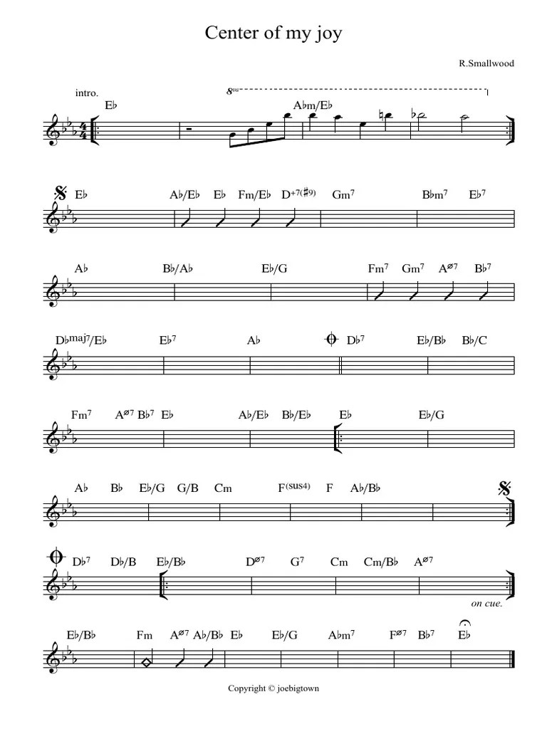 Center of My Joy Full Score