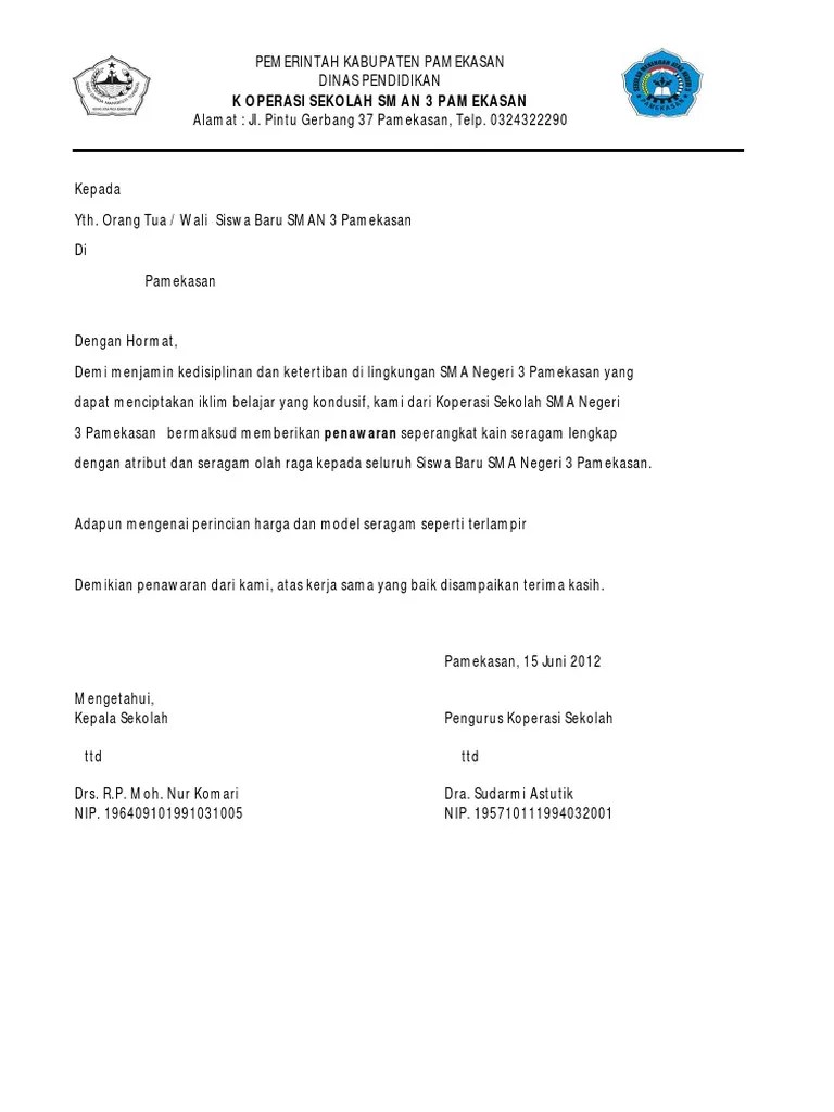 Penawaran Seragam Sekolah | PDF