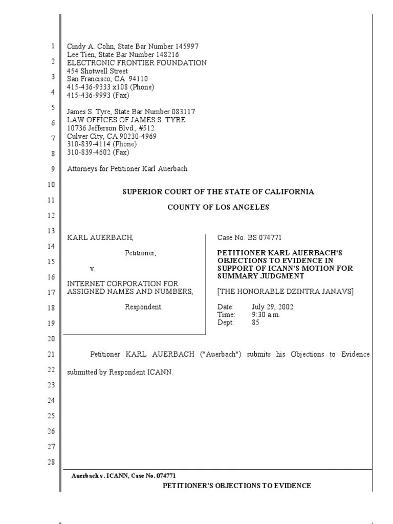 0048320020715 objections to evidence Evidence Hearsay
