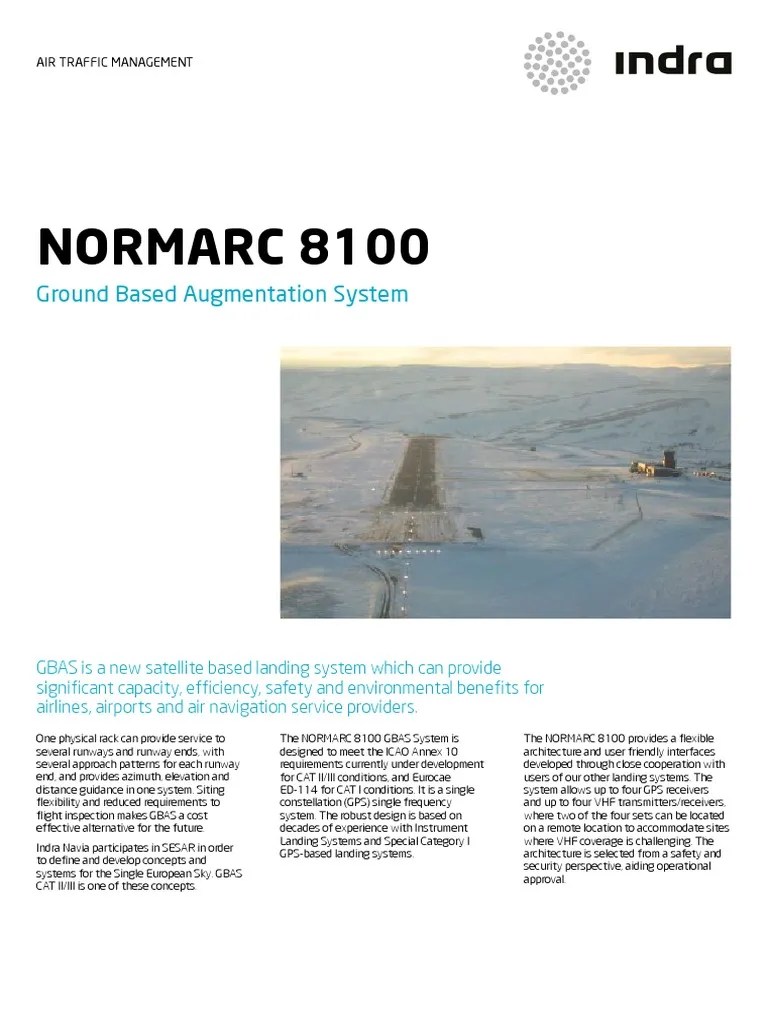 NORMARC 8100 Ground Based Augmentation System A Flexible and CostEffective GPSBased Landing