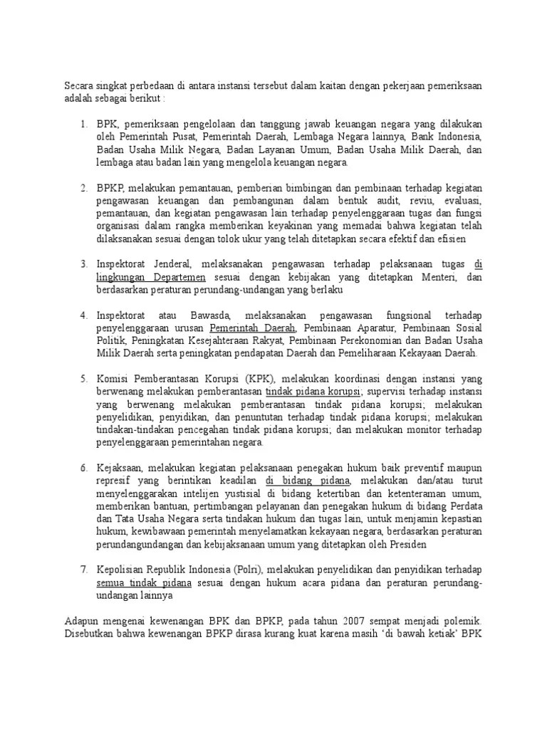 Beda KPK BPK BPKP | PDF