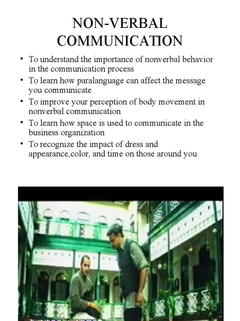 Non Verbal Communication | PDF | Nonverbal Communication | Communication