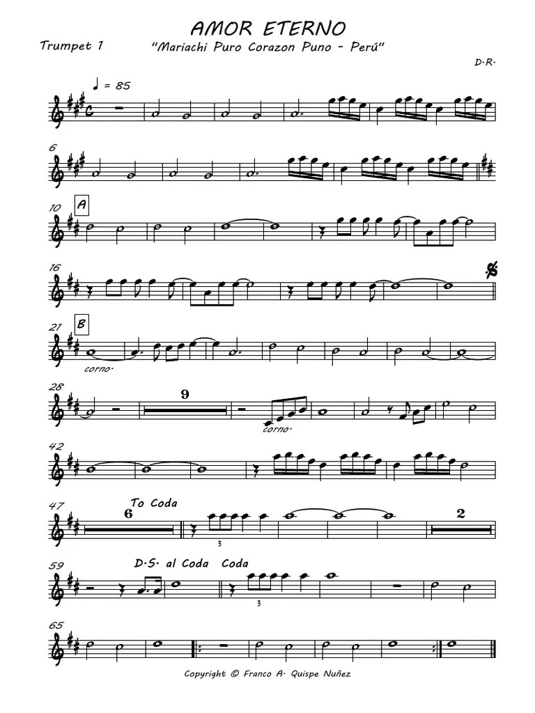 Amor Eterno Trumpet 1
