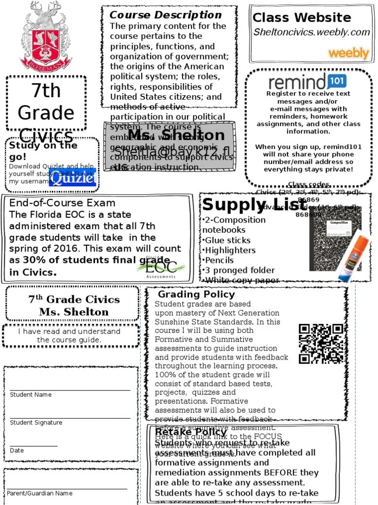Course Guide Template PDF