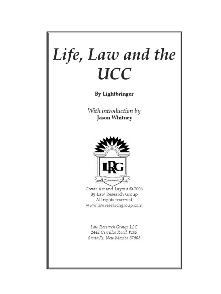Life Law and UCC by Lightbringer Brian Lucas PDF Implied Warranty