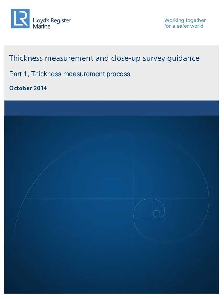 Hull Thickness Measurement Lloyds Register Deck (Ship) Surveying