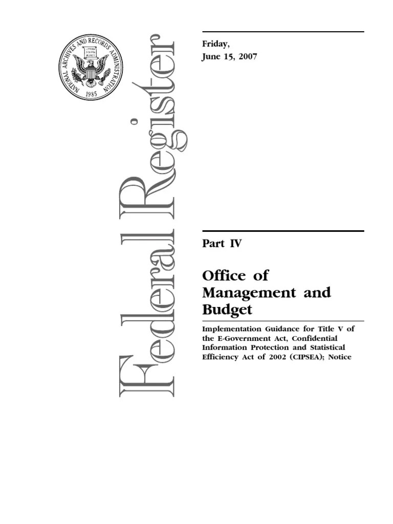 Office of Management and Budget Friday, June 15, 2007 PDF Office