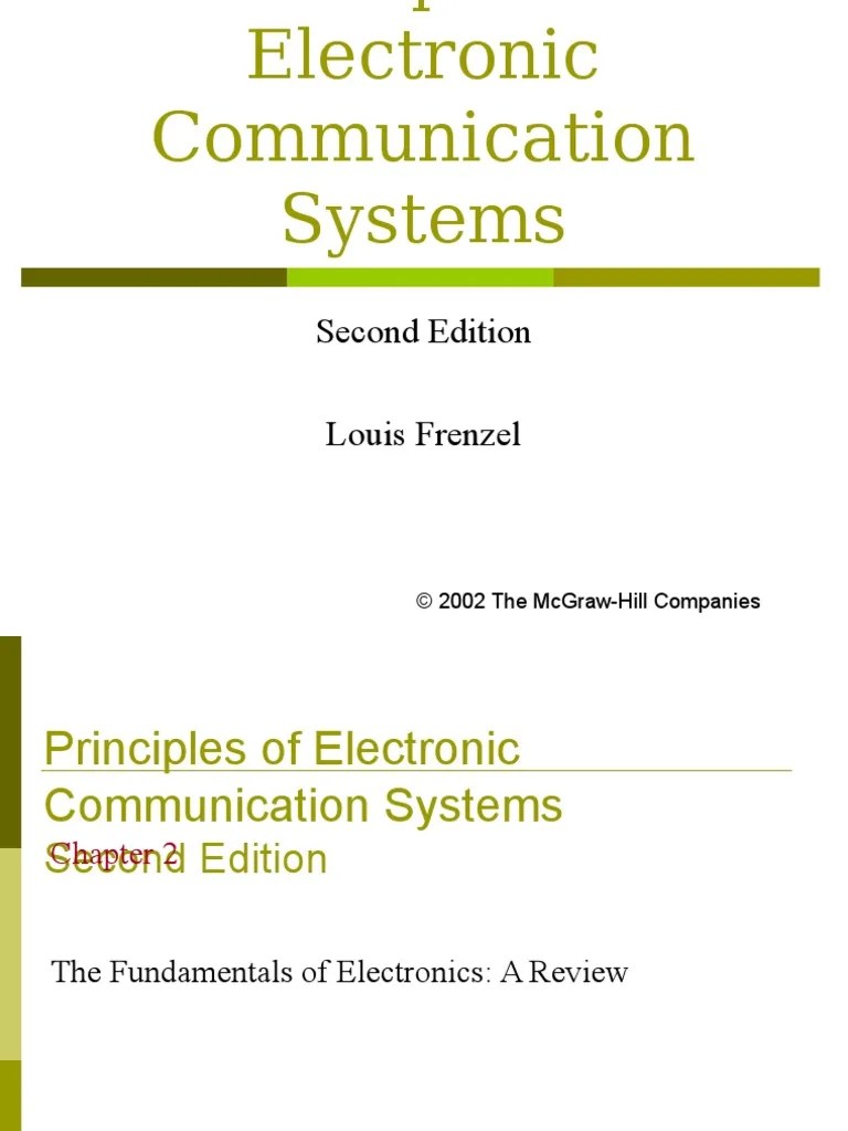 Principles of Electronic Communication System Chapter 2 PDF