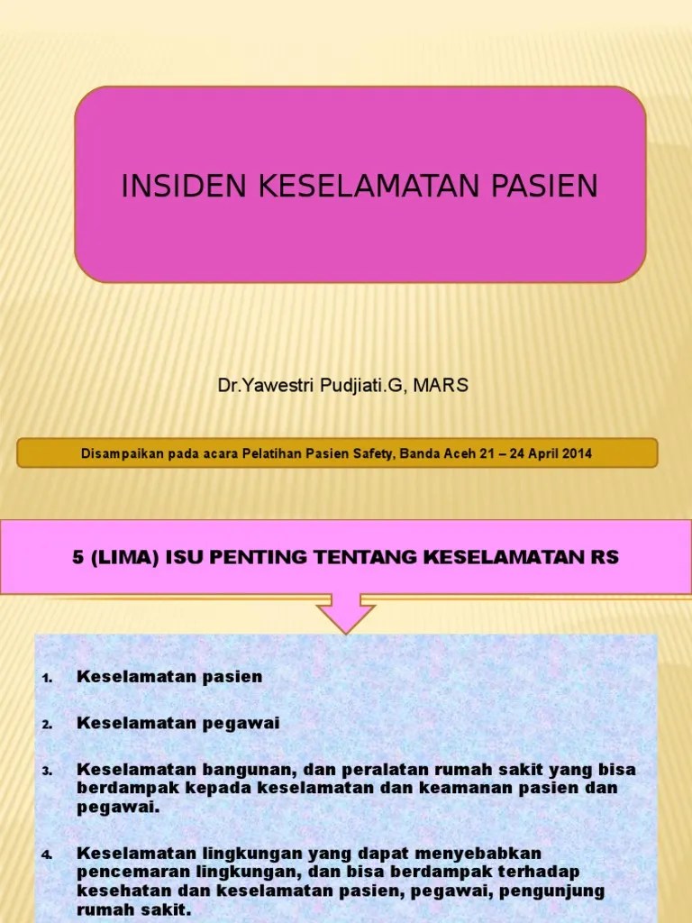 INSIDEN KESELAMATAN PASIEN
