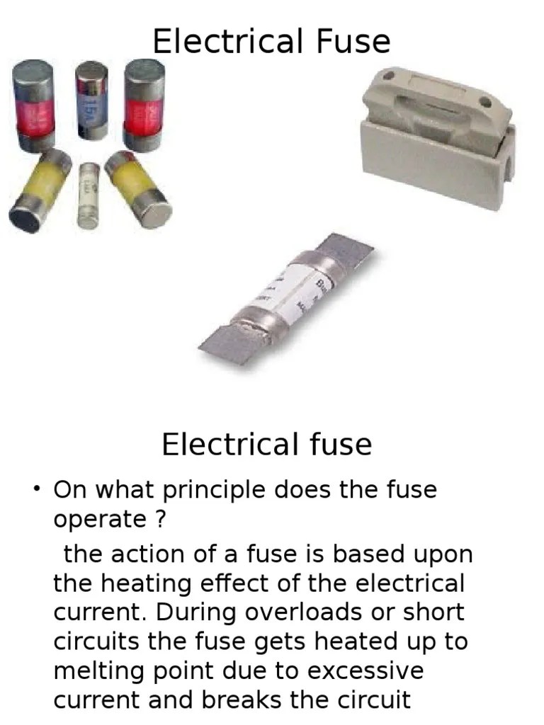 BasicsofElectricalFuse.ppt Fuse (Electrical) Electric Current