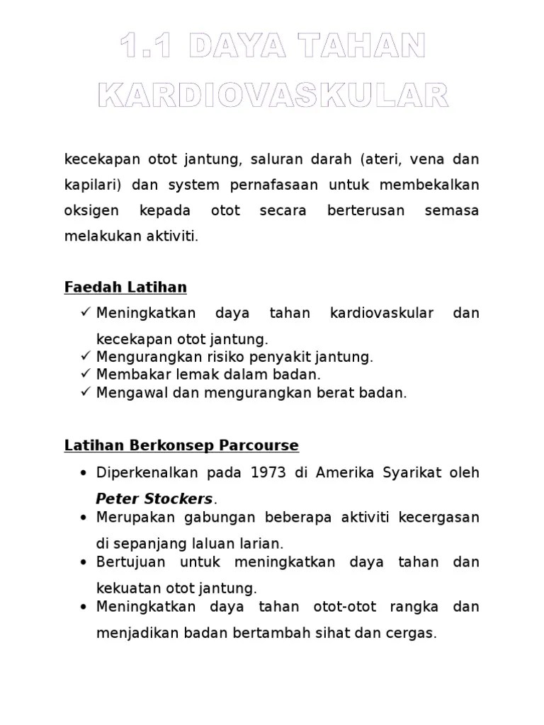 Aktiviti Yang Meningkatkan Daya Tahan Otot