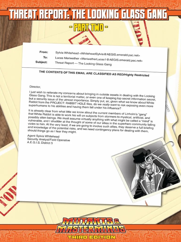 Mutants & Masterminds Third Edition Threat Report