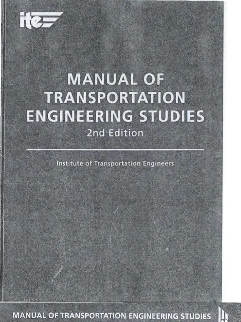 Manual of Transportation Engineering Studies Statistics Simulation