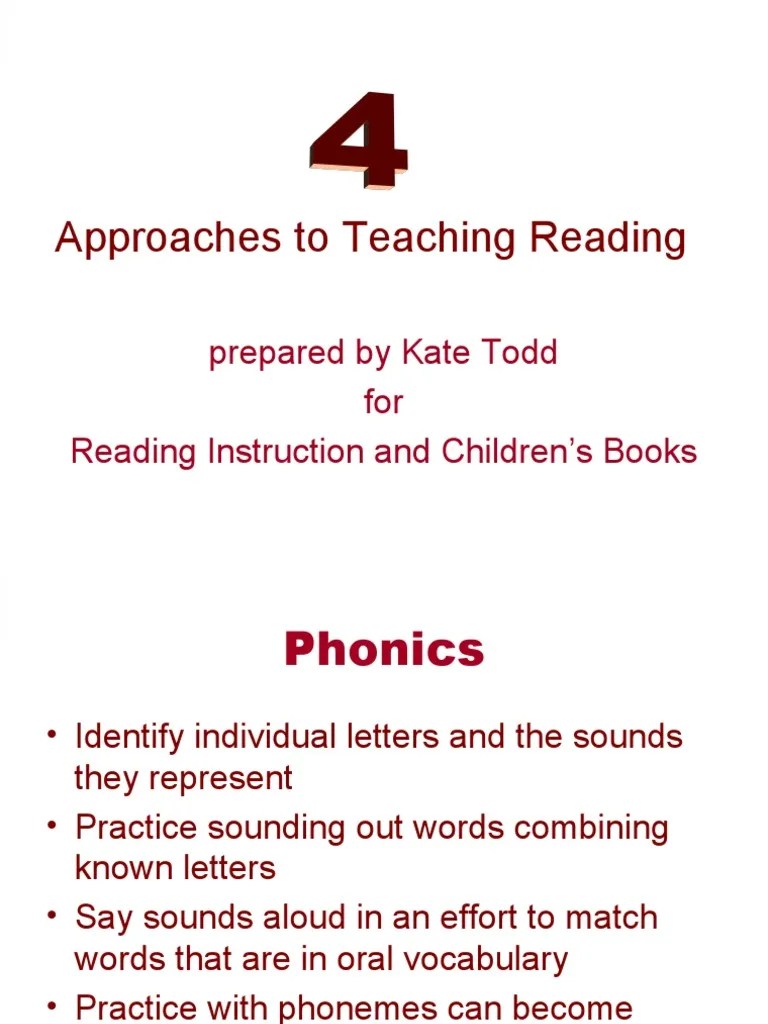 Methods of Teaching Reading