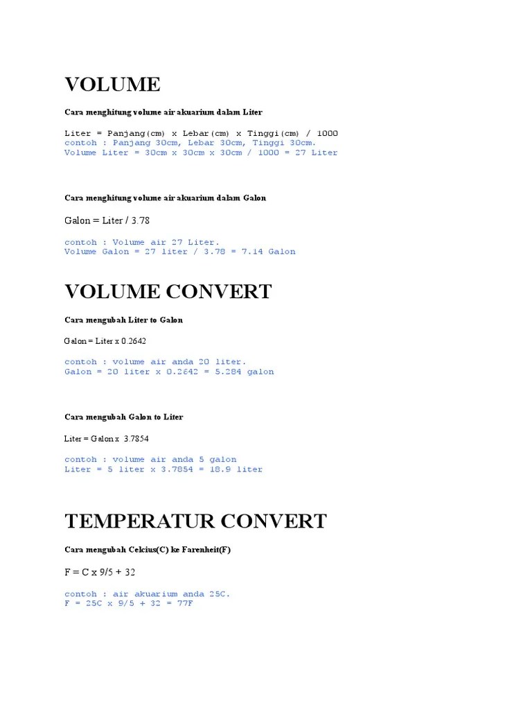 Menghitung Liter Air | PDF
