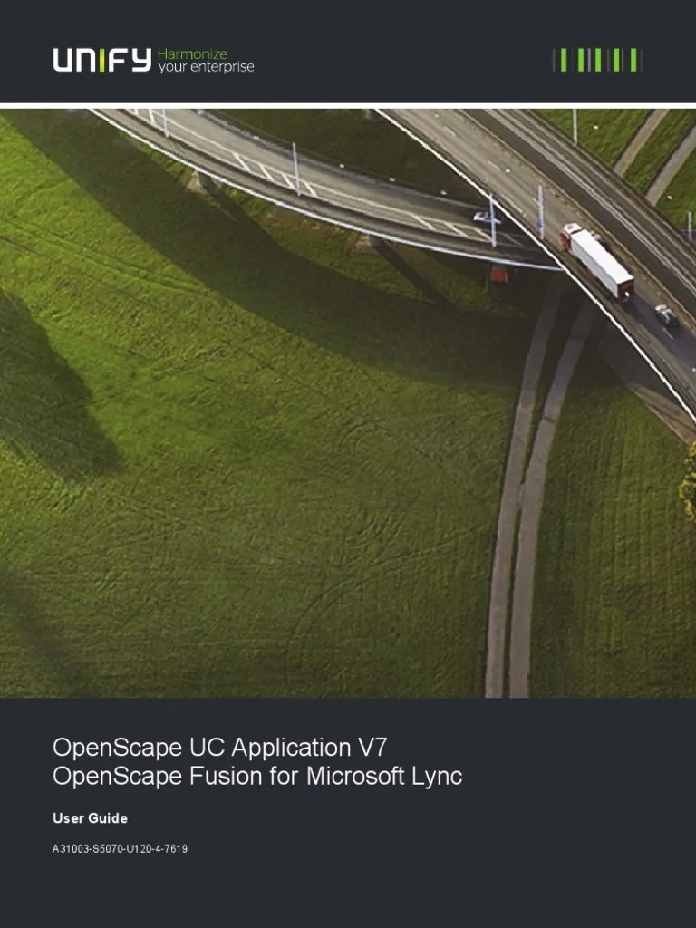 OpenScape UC Application V7 OpenScape Fusion For Microsoft Lync User