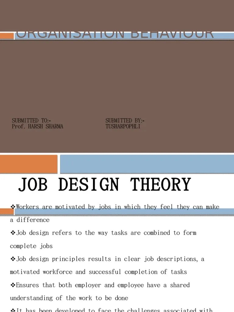 Job Design Theory