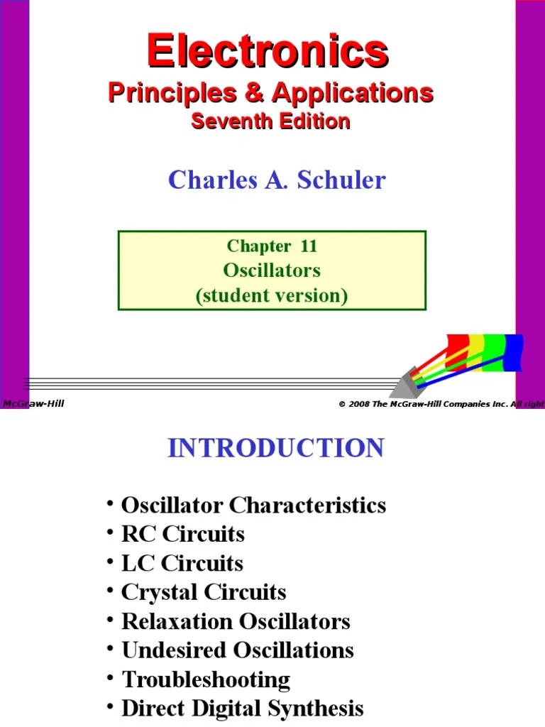 Chapter 11 PDF Electronic Oscillator Amplifier