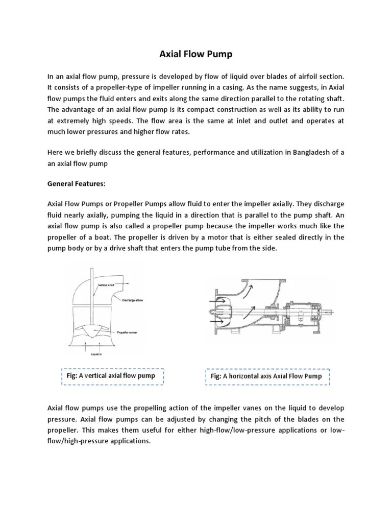 Axial Flow Pump PDF Pump Propeller