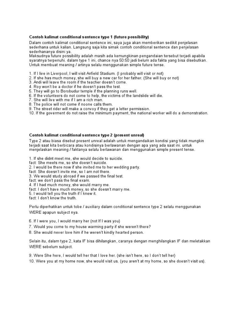 Materi Conditional Sentences Rules Linguistics