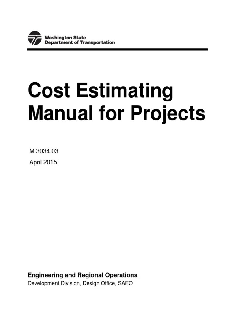 Project Cost Estimating Guide Practice PDF Project Management Risk